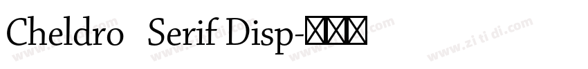 Cheldro   Serif Disp字体转换